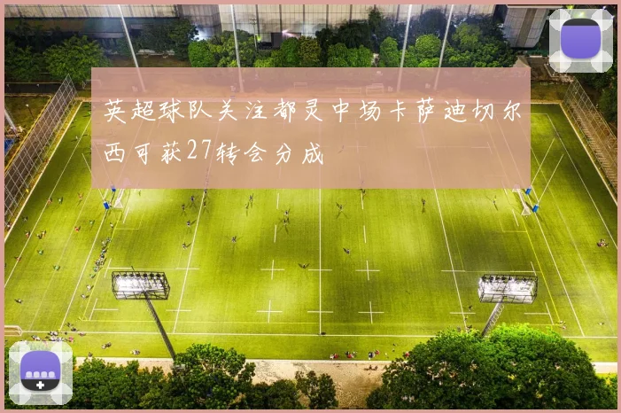 英超球队关注都灵中场卡萨迪切尔西可获27转会分成